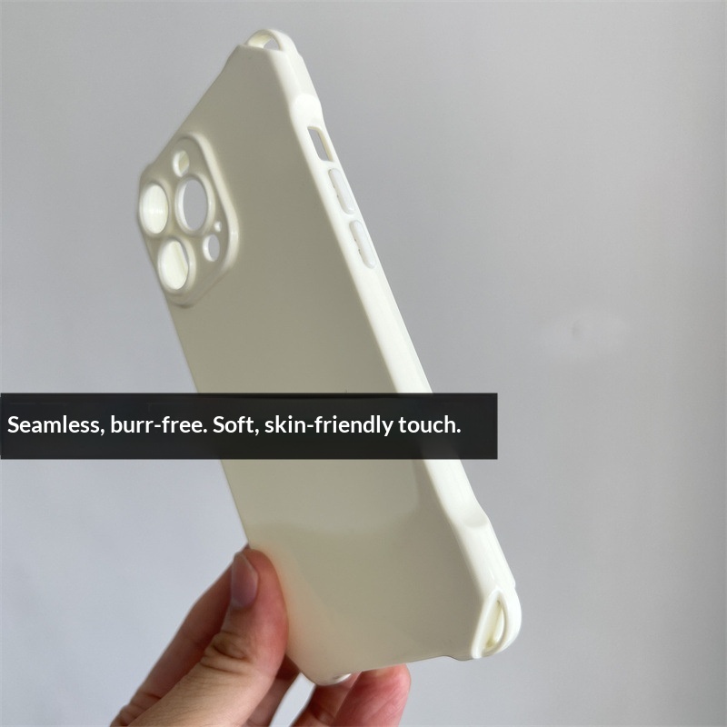 17 Large Four-Corner Cutout Case IPhone 16 Pro Max Compatible Solid Color Precision Hole Anti-Drop Phone Cover 15_voghion.com