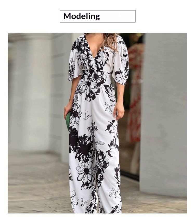 Coleção Primavera 2026: Moda feminina transfronteiriça europeia e americana, elegante, estampada, com mangas morcego e cintura alta._voghion.com