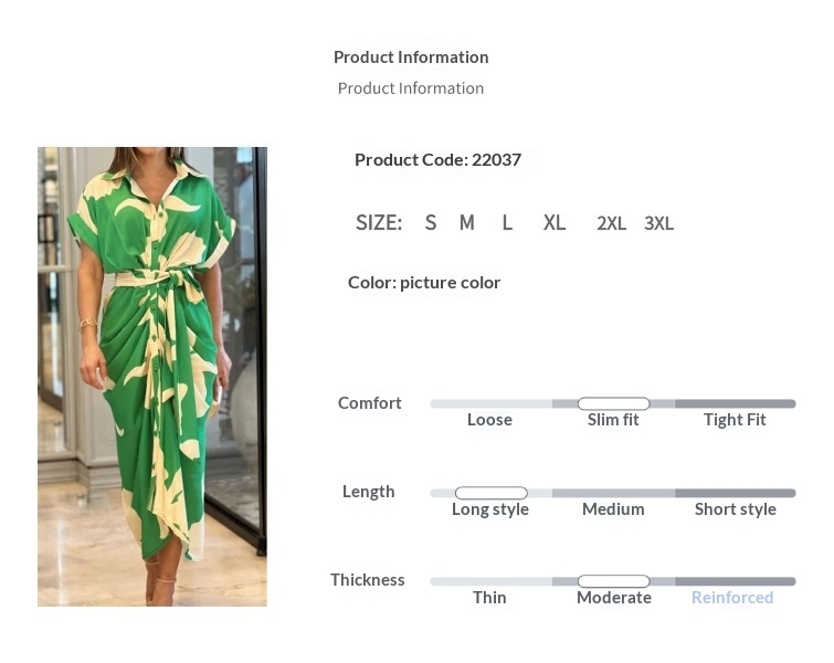 Abito camicia lungo donna a vita alta con colletto classico_voghion.com