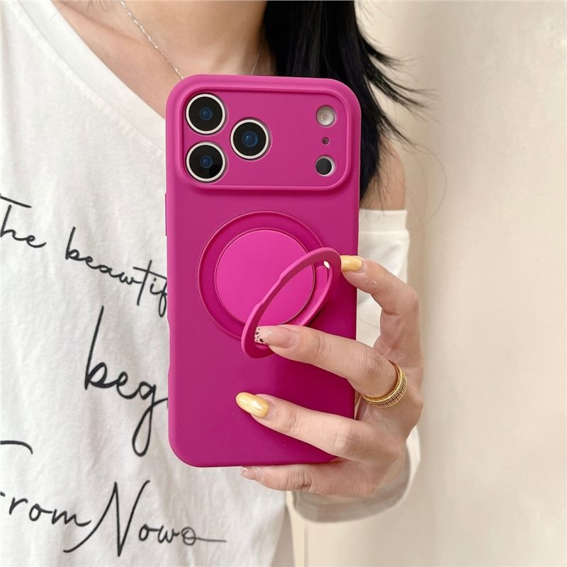 Neue drehbare Schutzhülle aus Flüssigsilikon für iPhone 16 und iPhone 17 mit magnetischen Tasten und vollständiger Abdeckung._voghion.com