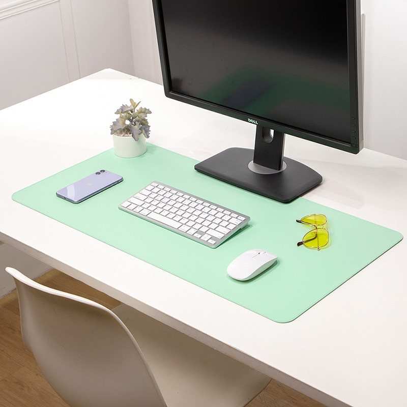 Double-sided Leather Desk Mat And Keyboard Mouse Pad For Office_voghion.com