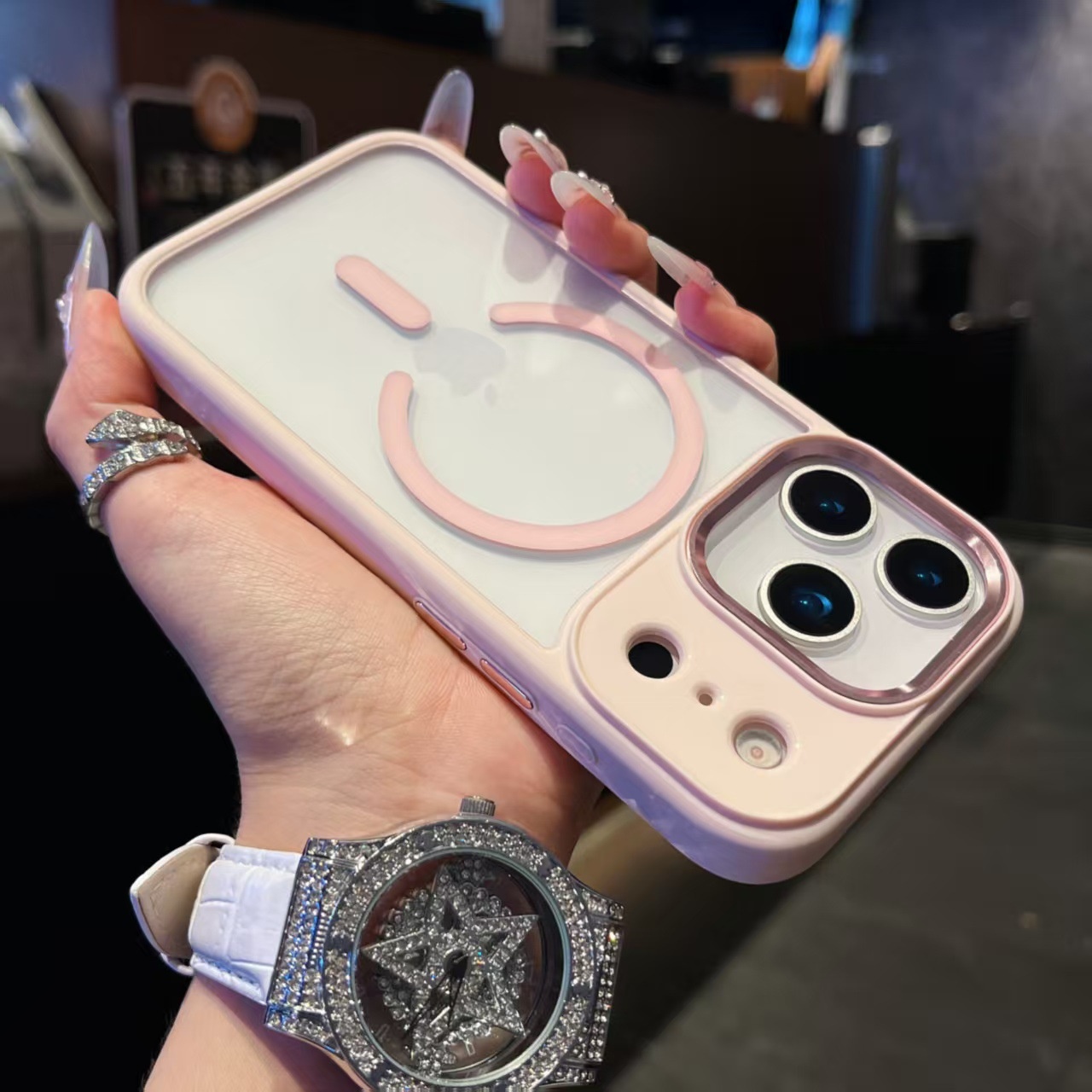 Capa magnética para iphone 17 pro e 17 pro max transparente_voghion.com