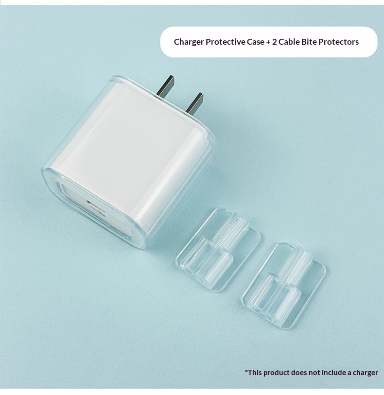 Charging Head Suitable For 18/20W Charger Cable Bite TPU Soft Shell Transparent Protective Cover_voghion.com