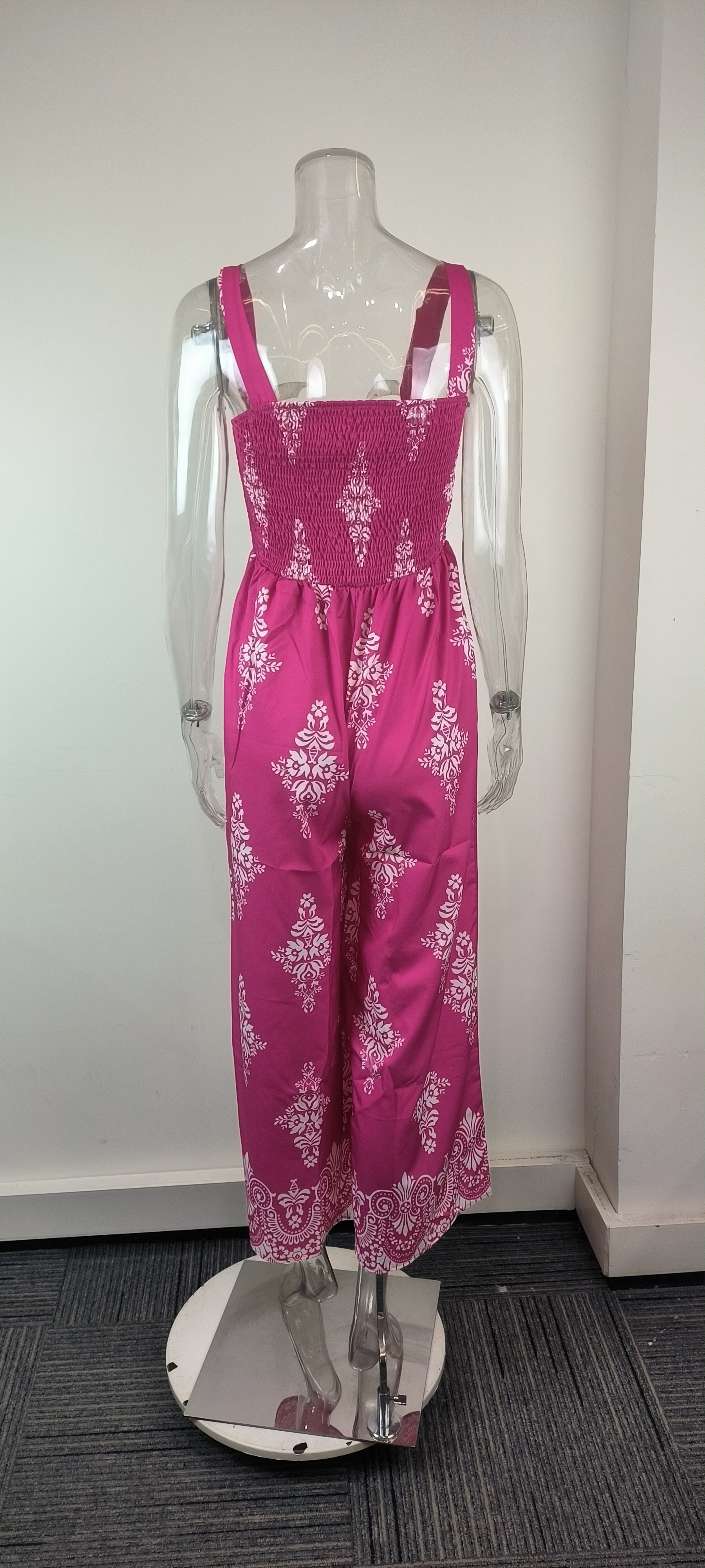 2026 Spring New Women's Fashion Short-Sleeve Stylish, Sexy, Elegant Plus Size Wide-Leg European And American Jumpsuit_voghion.com