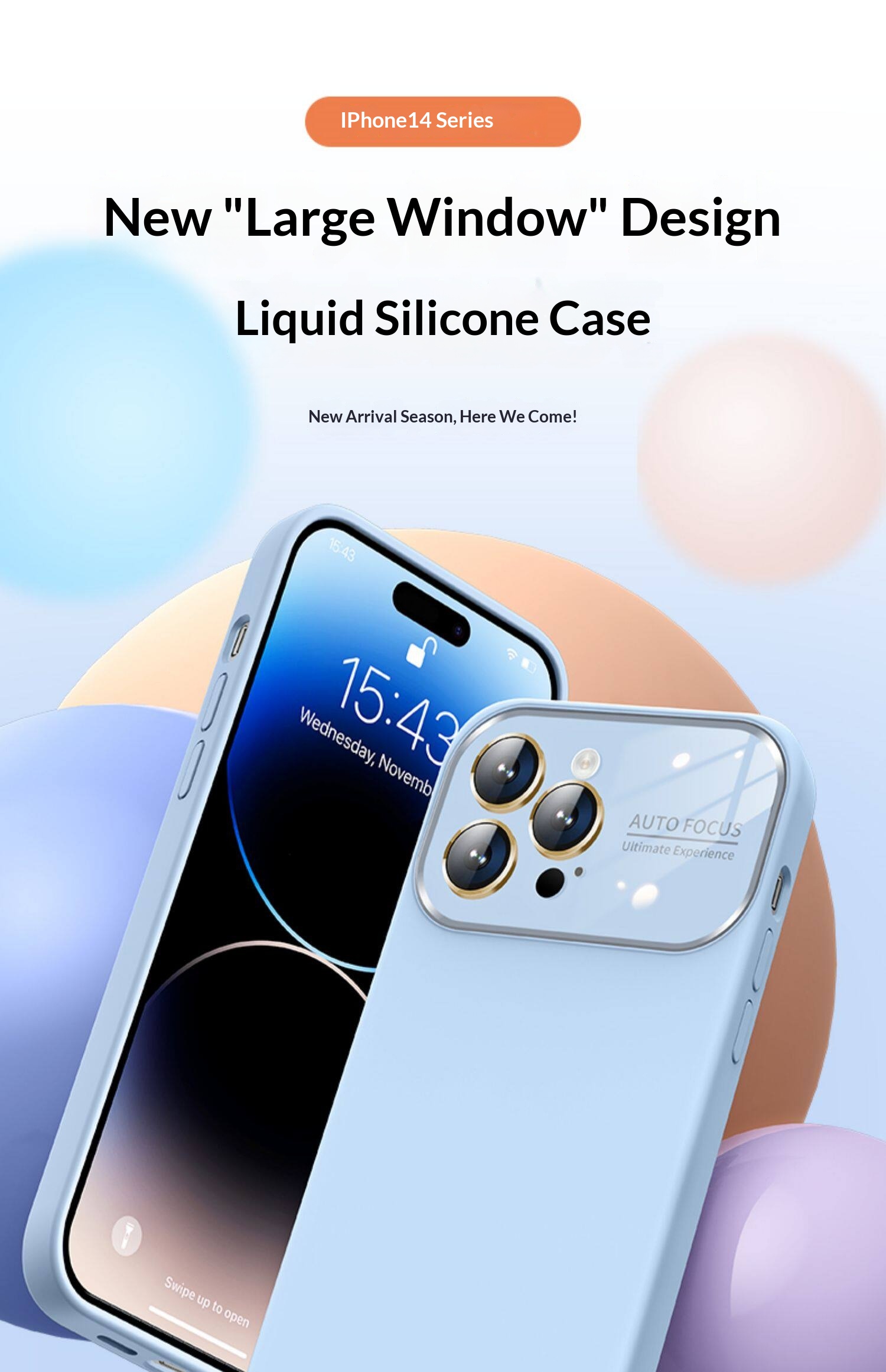 Liquid Large Window Compatible 17 Pro Max Phone Case IPhone 16 With Lens Protector Silicone Protective Cover 15_voghion.com