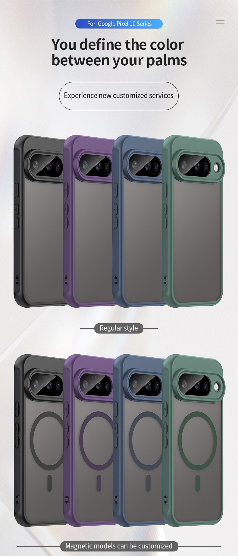 Capa protetora mate para google pixel 10 pro e 10a xl_voghion.com