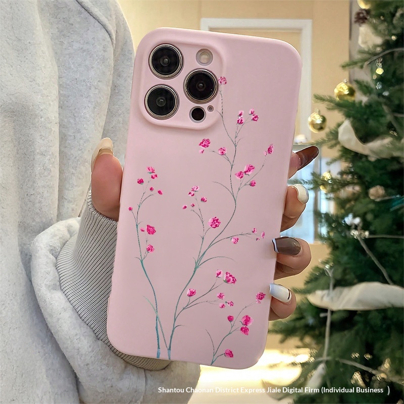 Artistic Simple Floral Design Suitable For IPhone 11/12/13/14/15 Pro And 16/17 Phone Cases_voghion.com