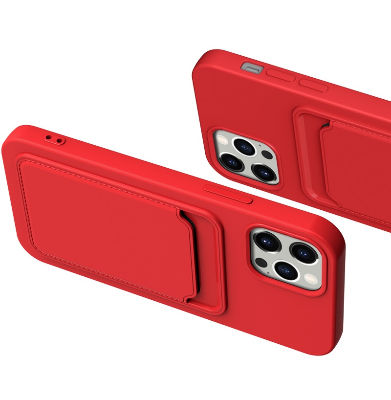 Iphone Case With Card Holder Liquid Silicone Full Coverage_voghion.com