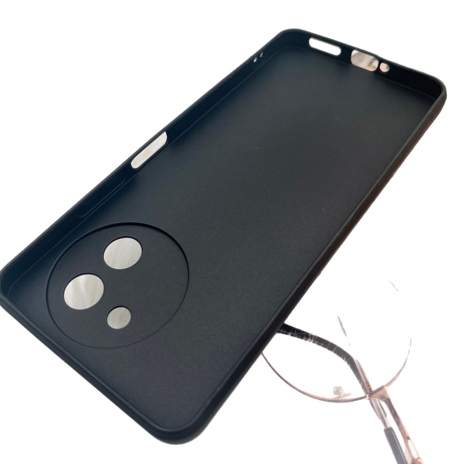 Geschikt voor Doogee NOTE 59, TPU-beschermhoes voor mobiele telefoon, mat materiaal, zwarte zachte hoes_voghion.com