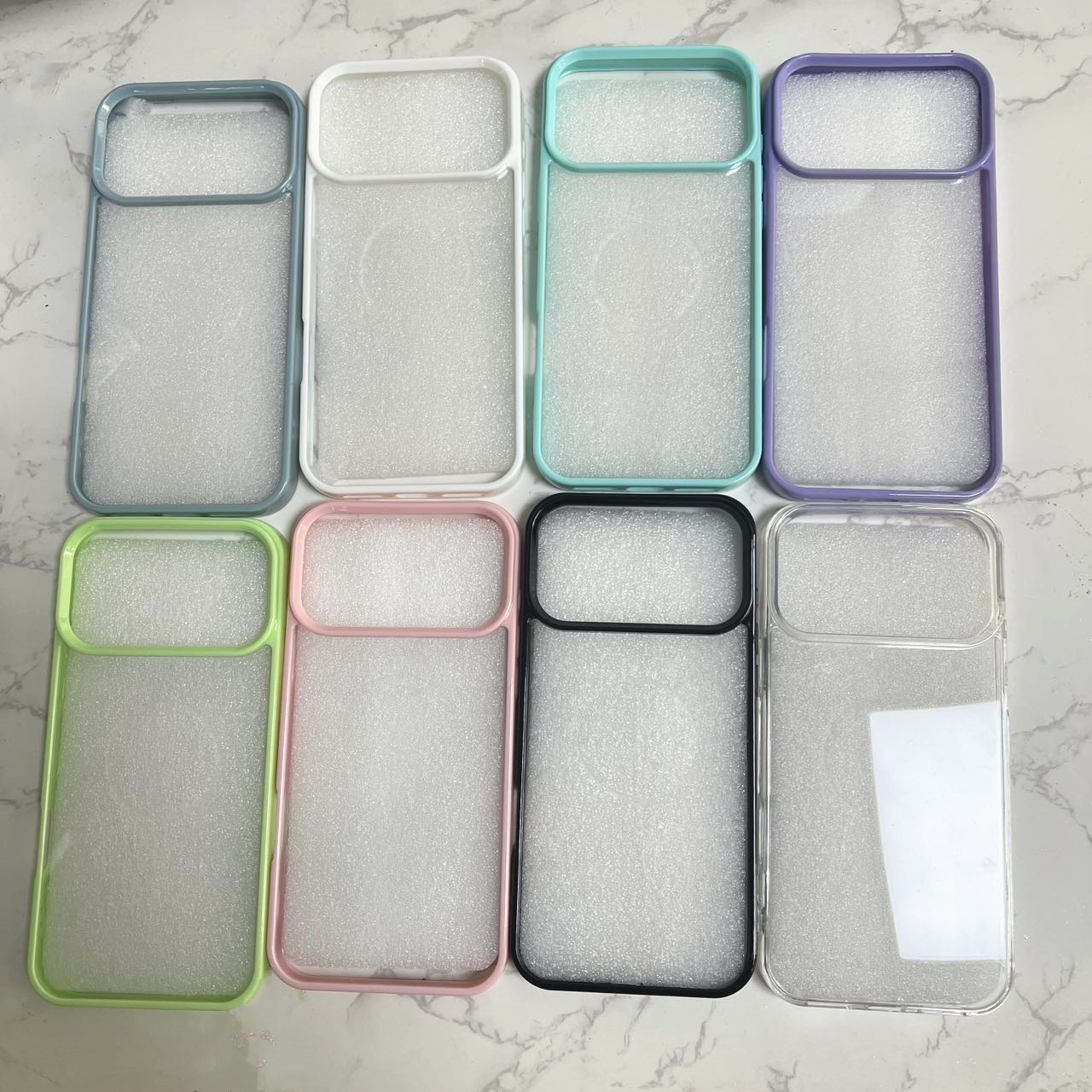 Coque en époxy couleur crème macaron, compatible avec iPhone 16 Pro Max Groove Phone et iPhone 17/15_voghion.com