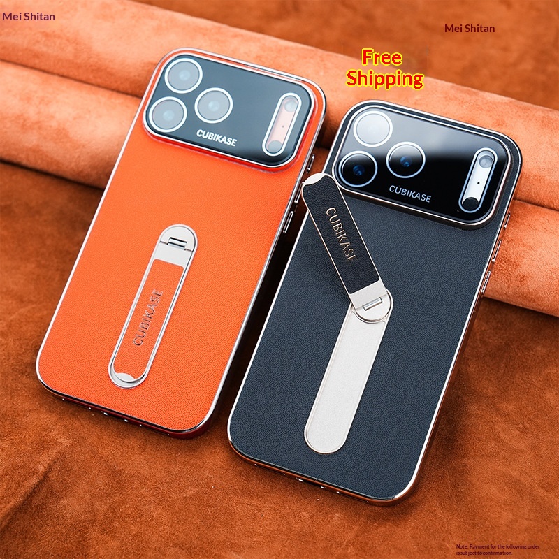 Passende Pro Max-Handyhülle mit Ständer, iPhone 17 Komplettschutz, stoßfest, galvanisiert, Business-Hülle für M und_voghion.com