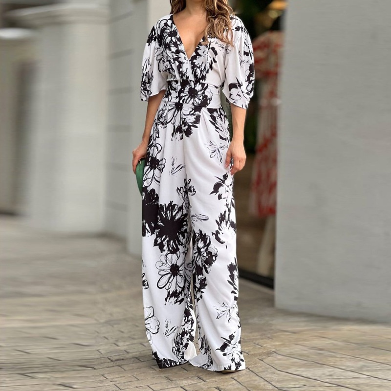Coleção Primavera 2026: Moda feminina transfronteiriça europeia e americana, elegante, estampada, com mangas morcego e cintura alta._voghion.com