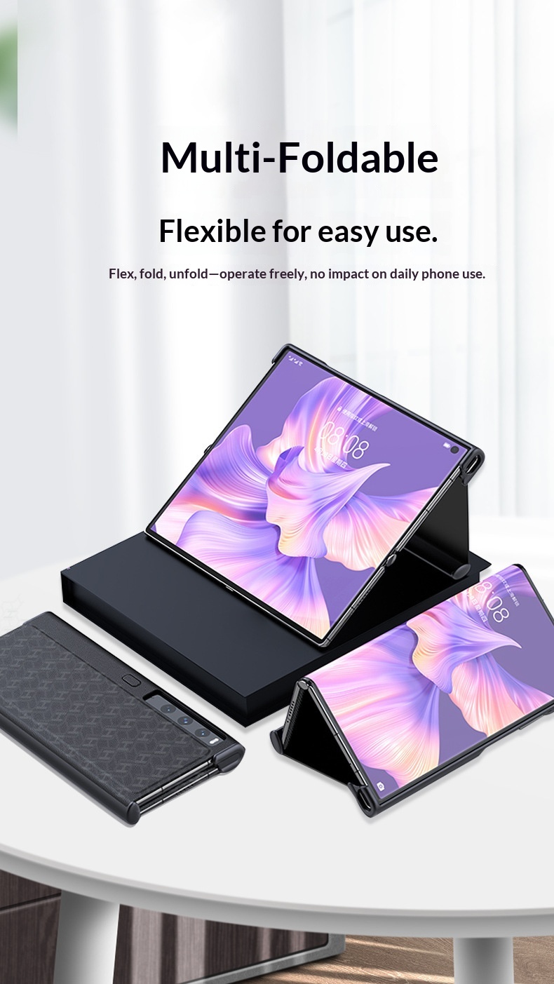Compatible Huawei 2 Phone Business Mate Xs Foldable Screen Stand Shockproof H Leather Protective Case_voghion.com