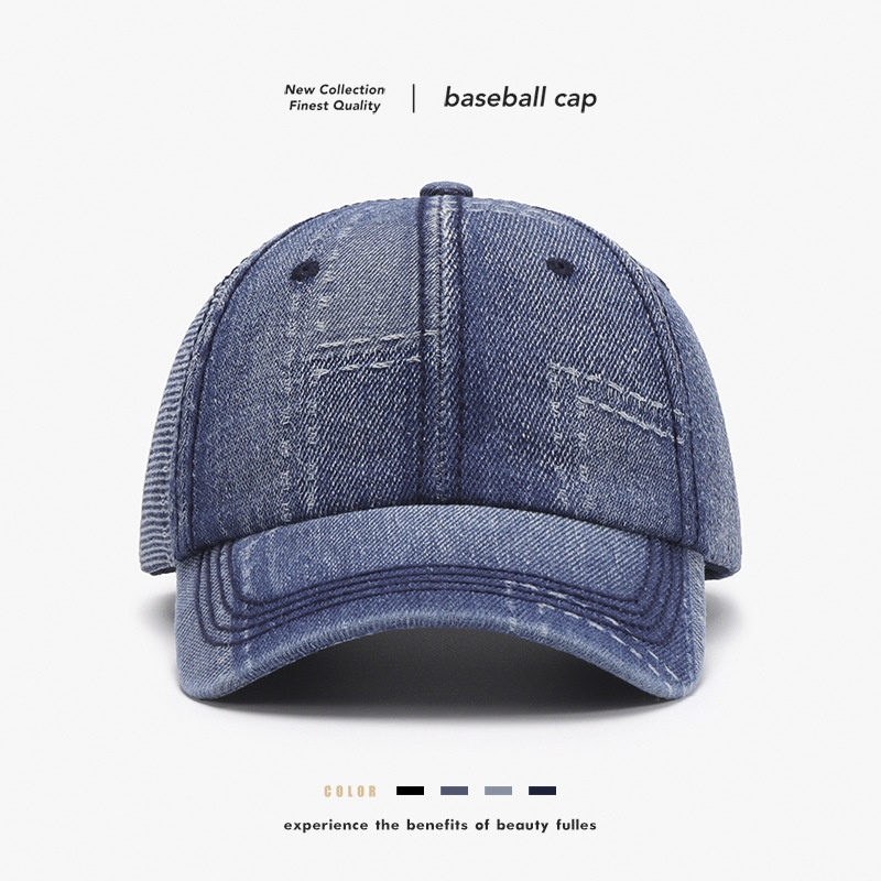 Tor Zur Wildnis Washed Soft Top Light Panel Men's Versatile Breathable Baseball Large Head Circumference Outdoor Sports Travel Women's_voghion.com