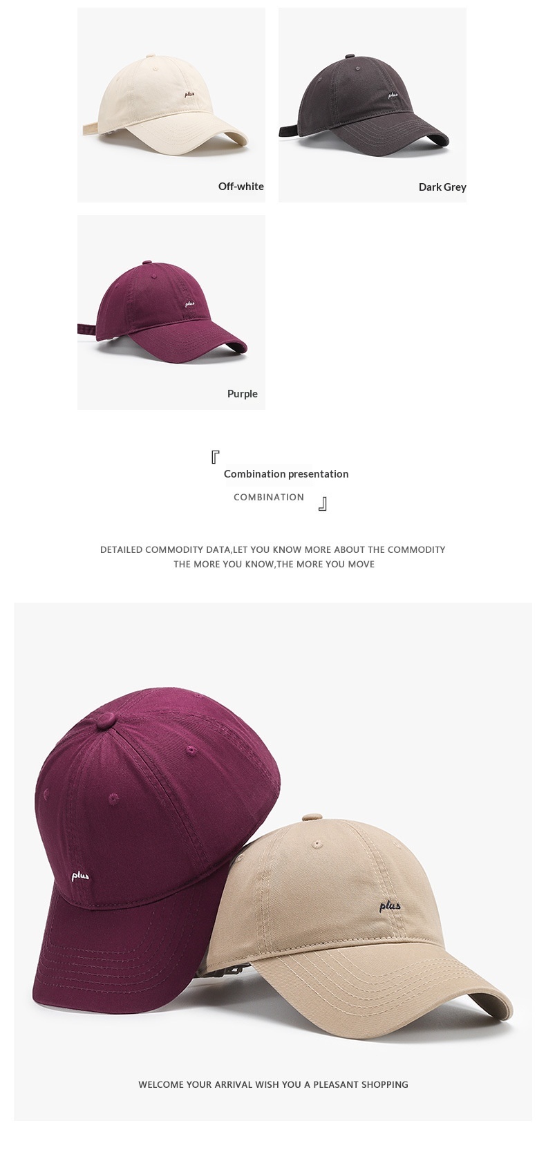 Cappellino da baseball ricamato per donna stile casual versatile_voghion.com