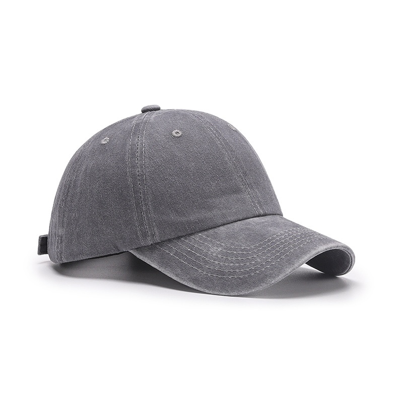 Tor Zur Wildnis Washed Coated Plain Brim Embroidery Sunshade Cap Custom Versatile Simple Retro Unisex Baseball Hat_voghion.com