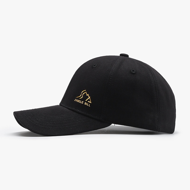Tor Zur Wildnis Spring And Autumn Hard Top Letter Small Face Men's Baseball Cross-Border Outdoor Curved Brim Fashion Black Duckbill Cap_voghion.com