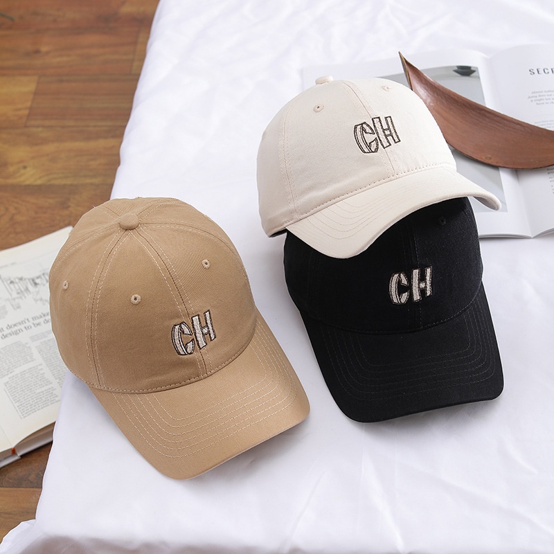 Embroidered Letter Baseball Cap Versatile Duckbill Sun Hat_voghion.com