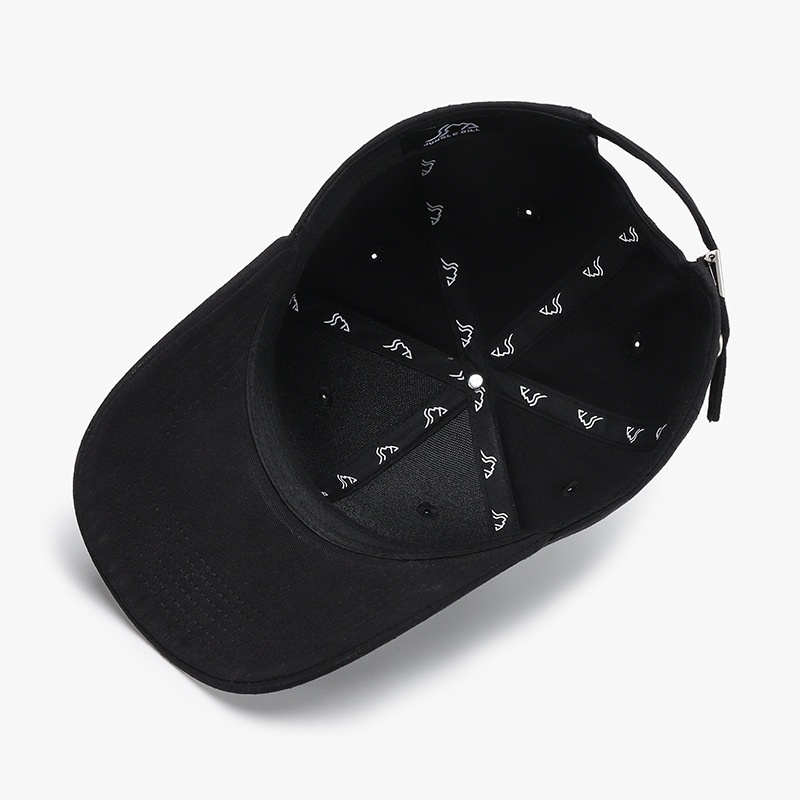 Tor Zur Wildnis Spring And Autumn Hard Top Letter Small Face Men's Baseball Cross-Border Outdoor Curved Brim Fashion Black Duckbill Cap_voghion.com