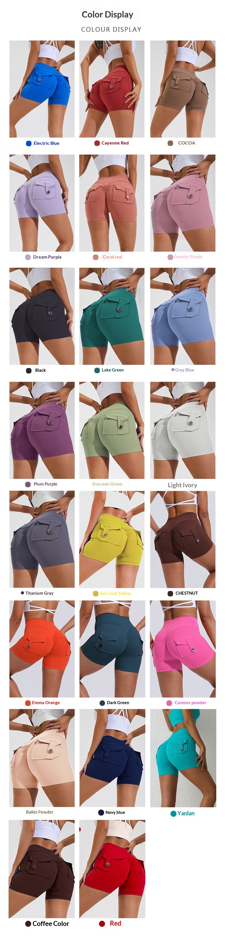 Fitness yoga shorts voor dames sneldrogend met push-up_voghion.com