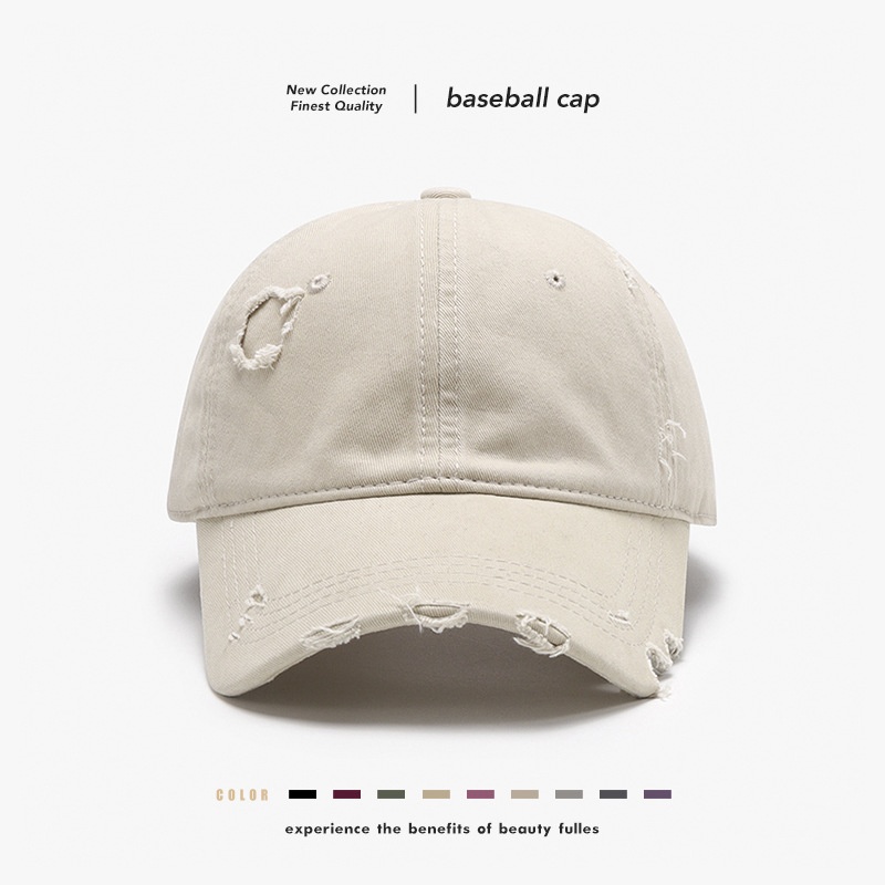 Tor Zur Wildnis Nw Big Plain Washd Basball With Hols Soft Top For Mn And Womn Outdoor Vrsatil Brathabl Duckbill Cap_voghion.com