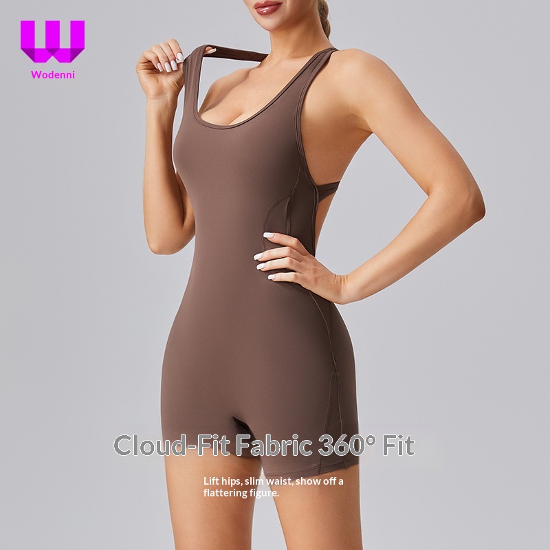 Lulu European And American Style One-Piece Suit Hip-Lifting Integrated Dance Bodysuit Beautiful Back Sports Fitness_voghion.com