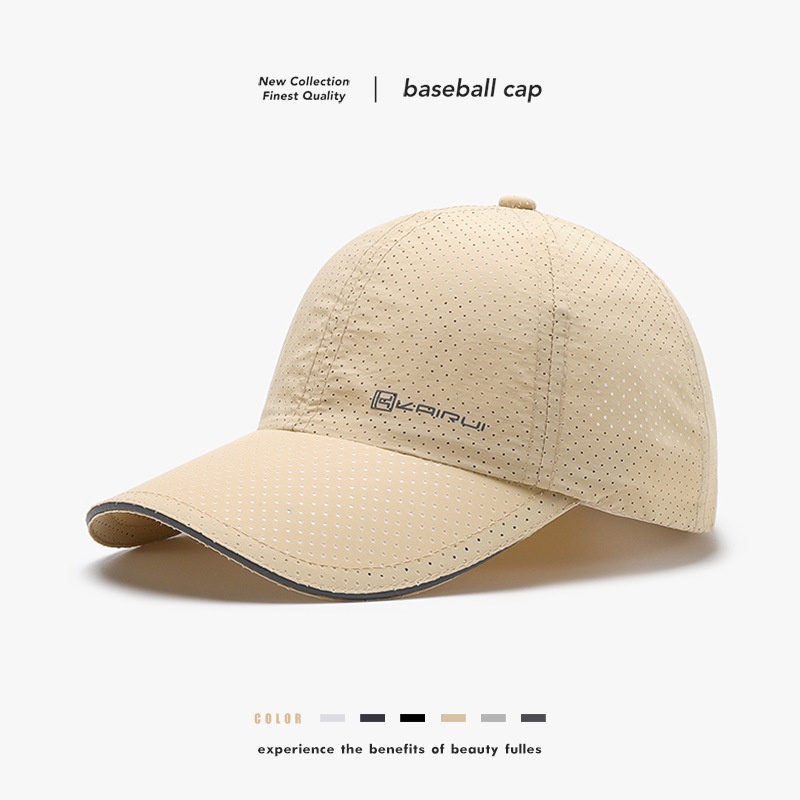 Tor Zur Wildnis Summer Outdoor Hiking Letter Sandwich Men's Quick-Dry Baseball Versatile Breathable Women's Duckbill Cap_voghion.com