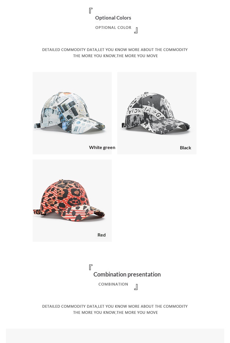 Printed Cotton Baseball Cap For Men And Women Graffiti Style_voghion.com