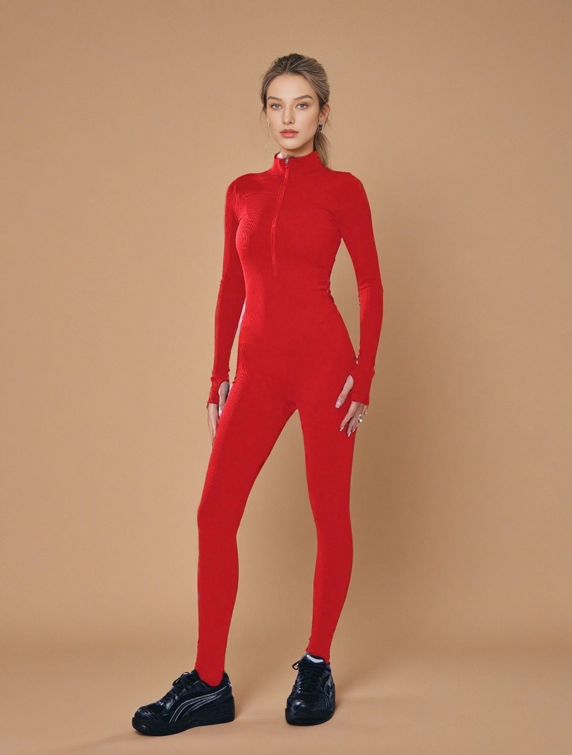 One-piece Yoga Suit For Women 5 New High-end Sense Tight-fitting Long Pants Set Pilates Fitness_voghion.com