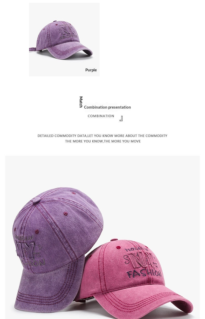 Embroidered Baseball Cap Winter Style Unisex Sunshade Hat_voghion.com