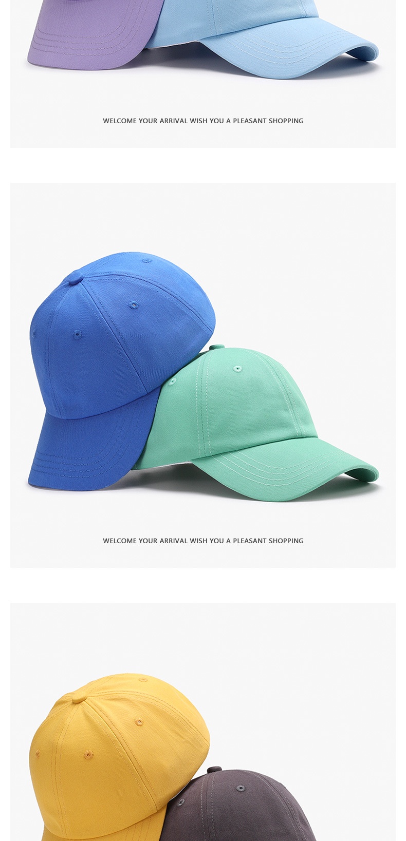 Baseball Cap Breathable Curved Brim Unisex Plain For All Seasons_voghion.com