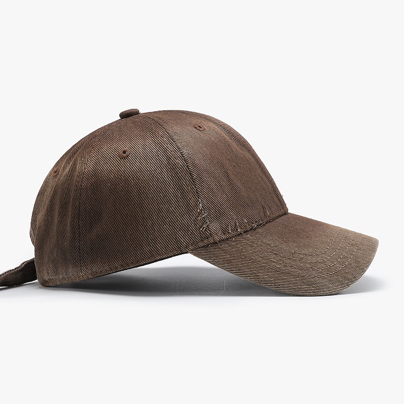 Tor Zur Wildnis American Style Washed Vintage Street Baseballpet voor dames, lente, nieuw, retro, distressed, trendy, brede rand, gezichtsbeschermend._voghion.com