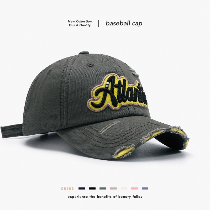 Tor Zur Wildnis, estilo europeo y americano, con techo blando, diseño desgastado y gran circunferencia de cabeza. Estilo béisbol para hombre._voghion.com