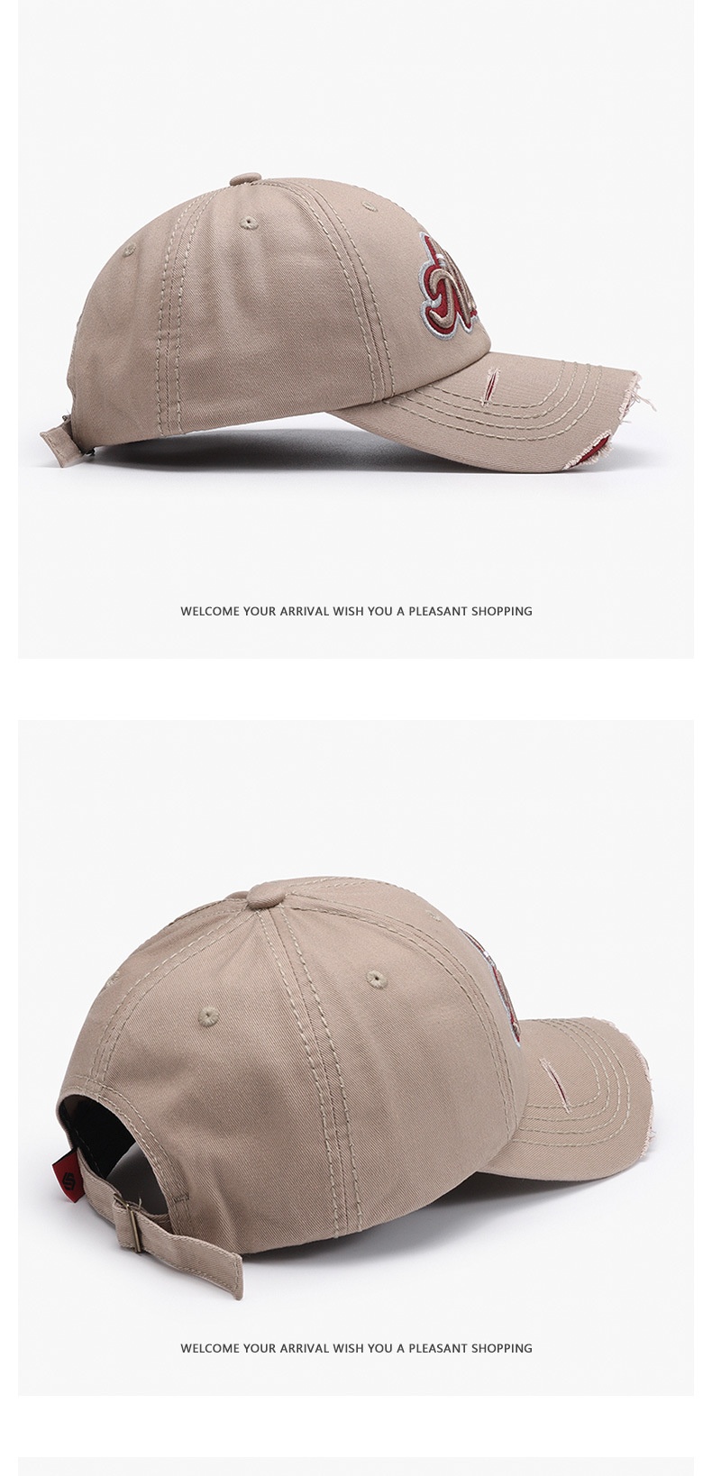 Distressed Baseball Cap For Men Large Head Circumference Fashion_voghion.com
