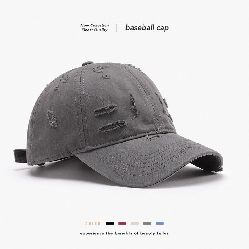 Washed Baseball Cap For Men American Style Outdoor Curved Brim_voghion.com