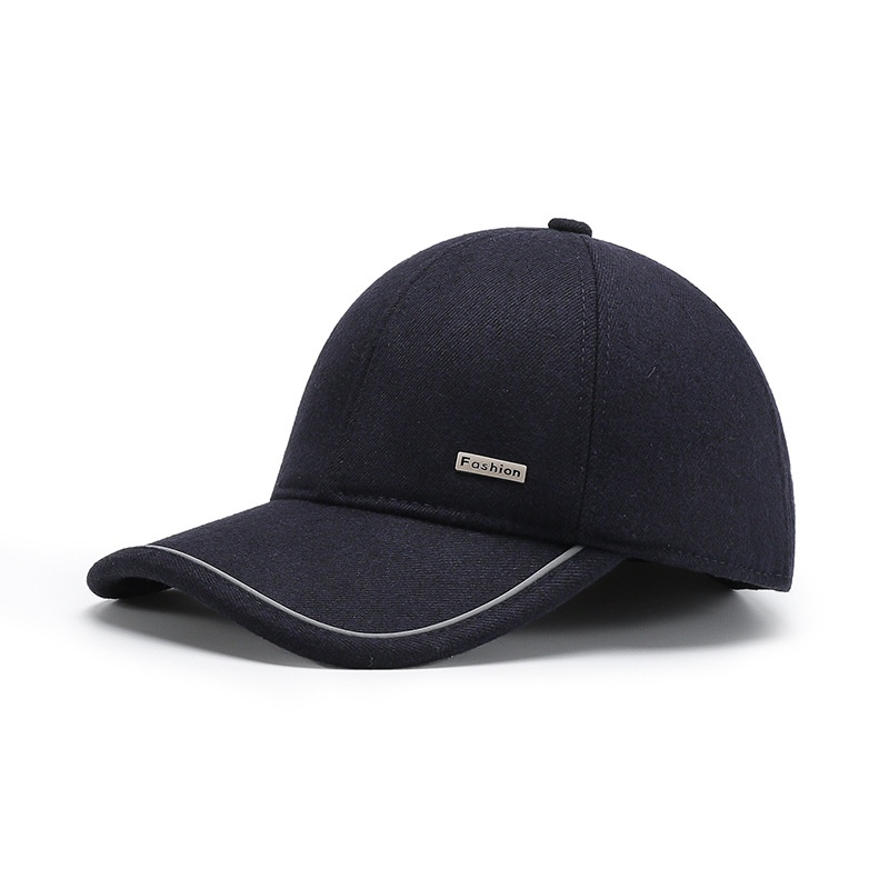 Tor Zur Wildnis Autumn Winter Middle-aged And Elderly Men's Baseball Korean Version Warm Fleece Cotton Hat Sunshade Sunscreen Simple_voghion.com