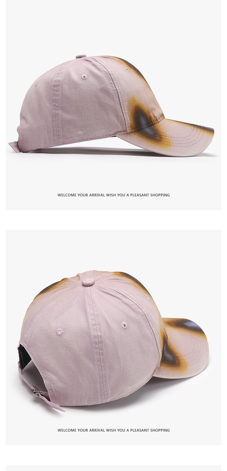 Baseball Cap For Women And Men Sunshade Washed Soft Colour Block_voghion.com