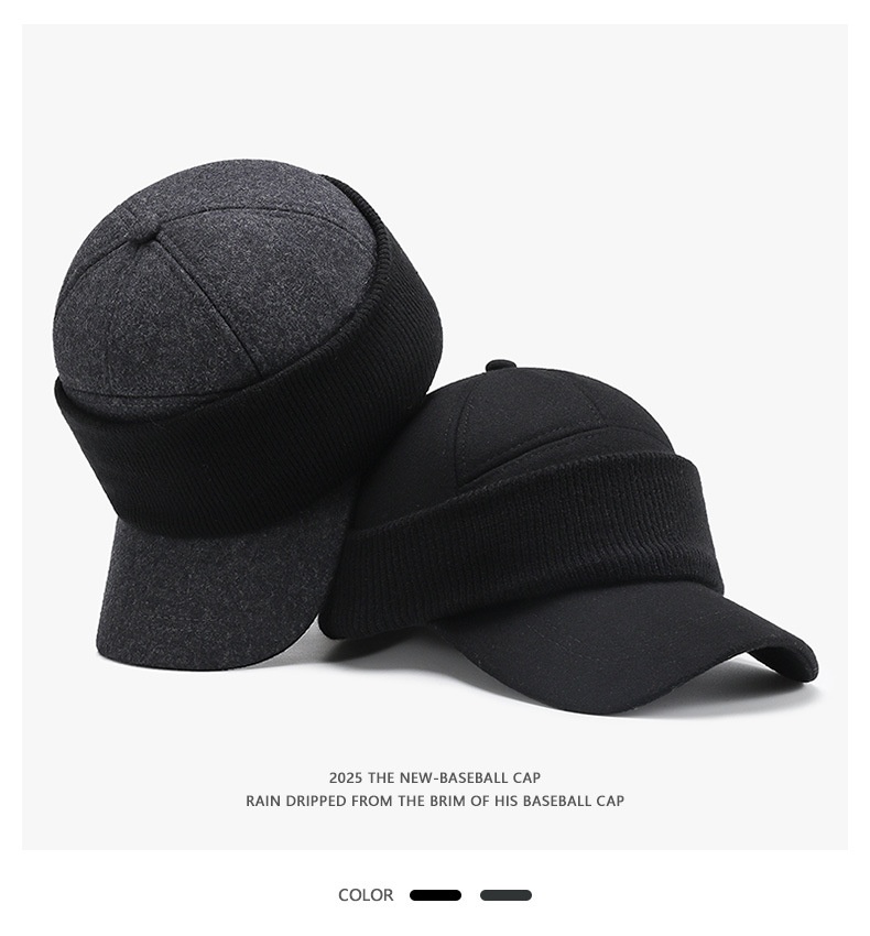 Winter Warm Baseball Cap For Elderly Men With Face Protection_voghion.com
