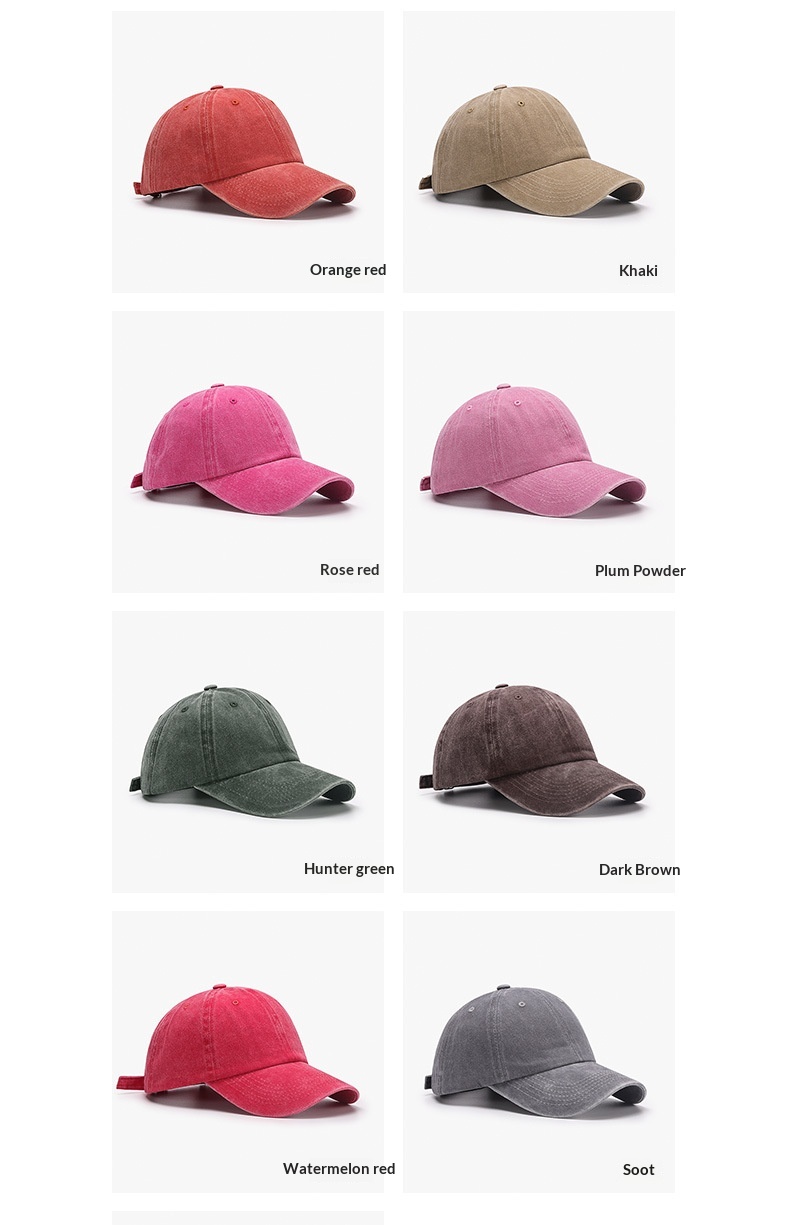 Tor Zur Wildnis Washed Coated Plain Brim Embroidery Sunshade Cap Custom Versatile Simple Retro Unisex Baseball Hat_voghion.com