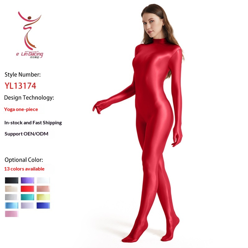 Zentai Figurformender Fitness-Jumpsuit für Damen, elastisch und eng anliegend, für Yoga-Bewegungen_voghion.com