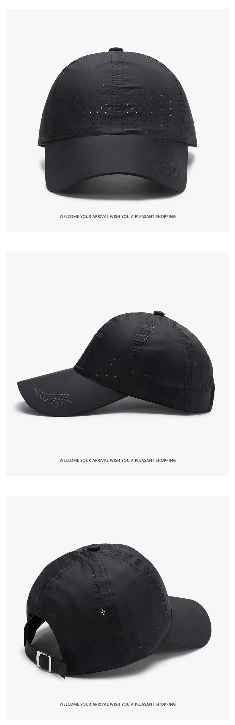 Geperforeerde baseball cap lichtgewicht sneldrogend sport_voghion.com