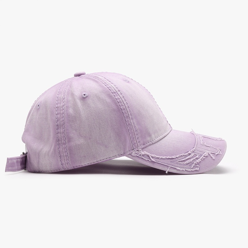 Tor Zur Wildnis Purple Washed Patch Men's Large Head Circumference Soft Top Baseball Women's Cross-Border Fashion Breathable_voghion.com