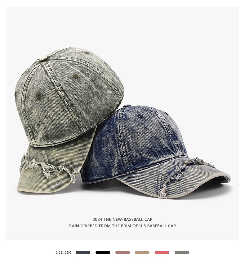Distressed basebollkeps för herr outdoor bomull vintage_voghion.com