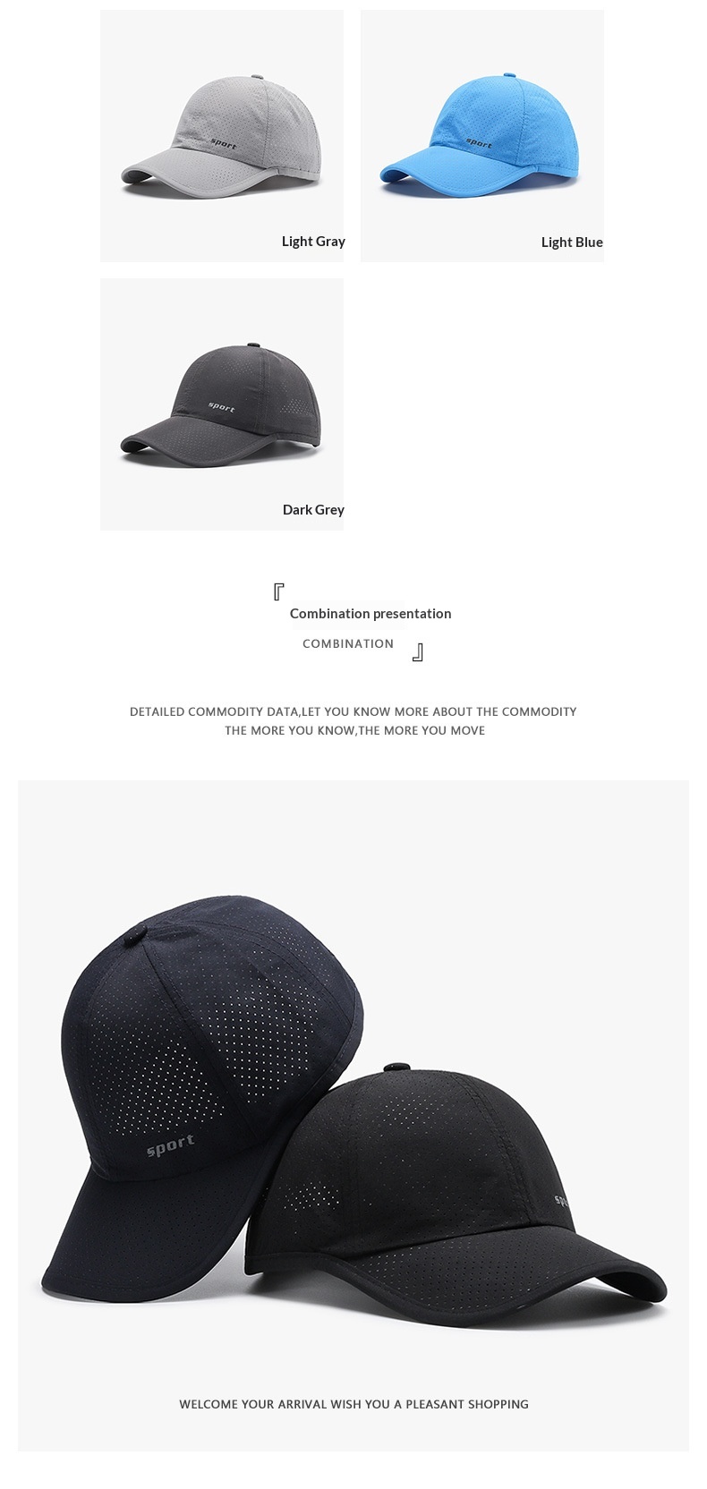 Baseball Cap Sun Protection Hat Lightweight Quick-dry For Outdoor_voghion.com