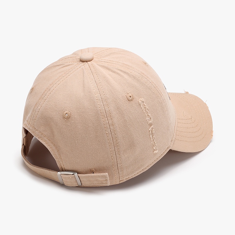 Tor Zur Wildnis Washed Distressed Letter Embroidery Unisex Fashion Baseball Spring Soft Top Outdoor Sports Cap_voghion.com