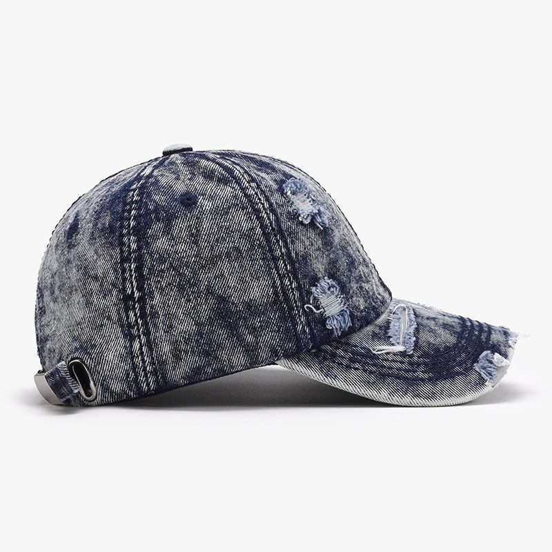 Tor Zur Wildnis Washed Distressed Herren Cross-Border Outdoor Vielseitige Atmungsaktive Baseballkappe Frühling Herbst Damen Große Kopfgröße_voghion.com