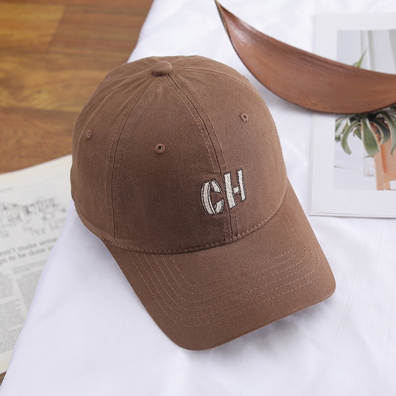 Embroidered Letter Baseball Cap Versatile Duckbill Sun Hat_voghion.com