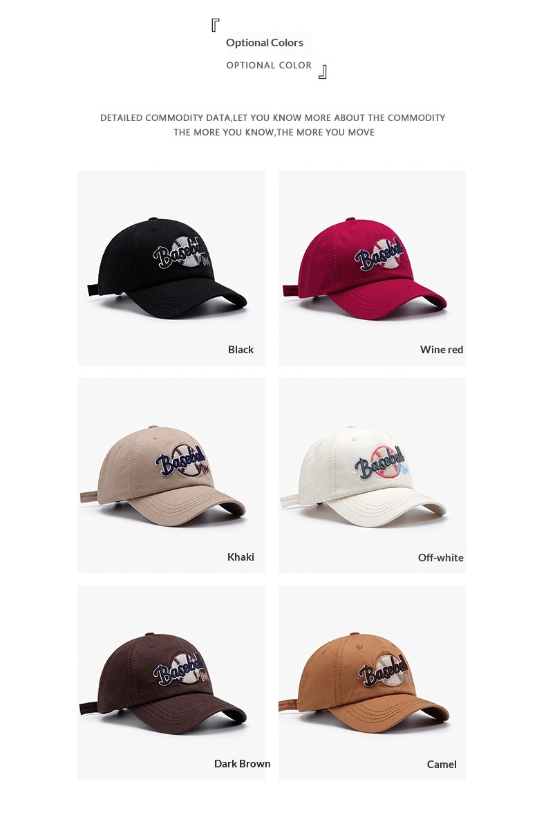 Gorra de béisbol vintage algodón lavado bordado 3d unisex_voghion.com