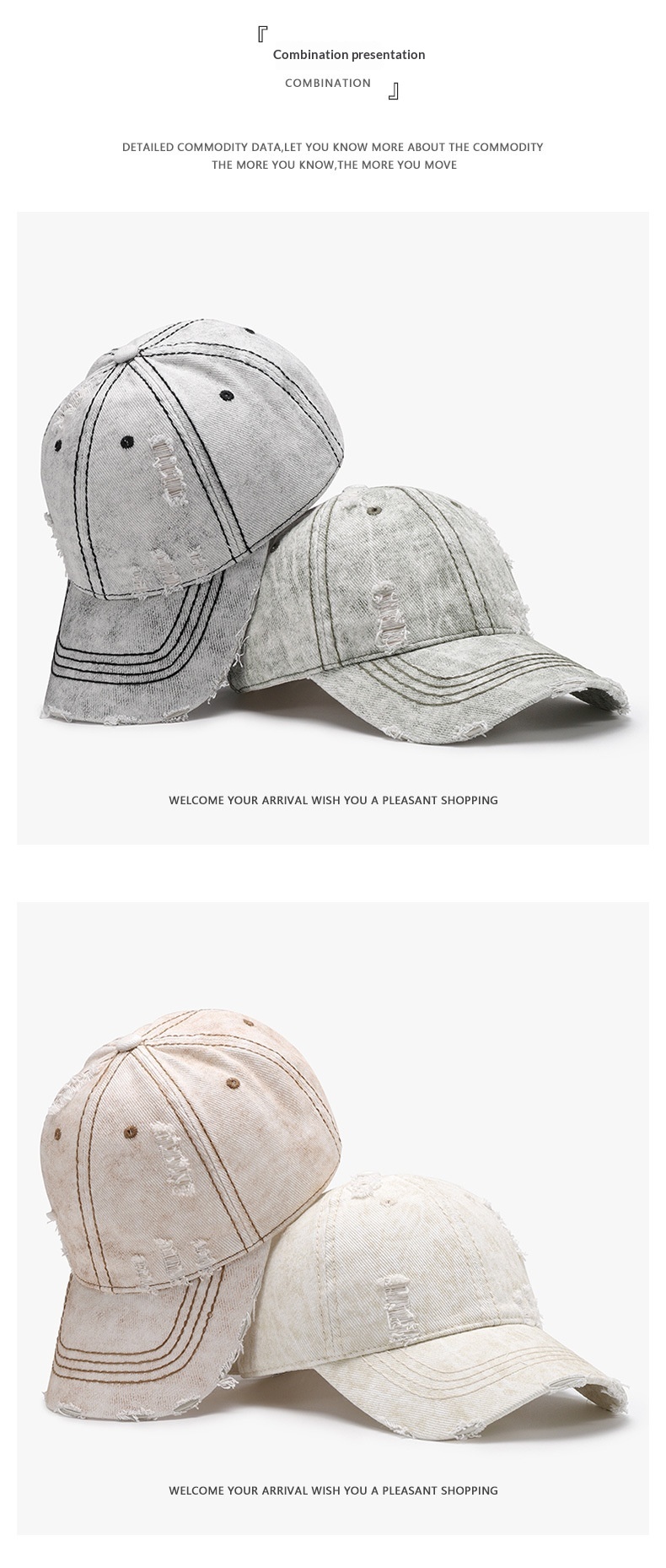 Distressed Baseball Cap For Men, Vintage Style Outdoor Hat_voghion.com