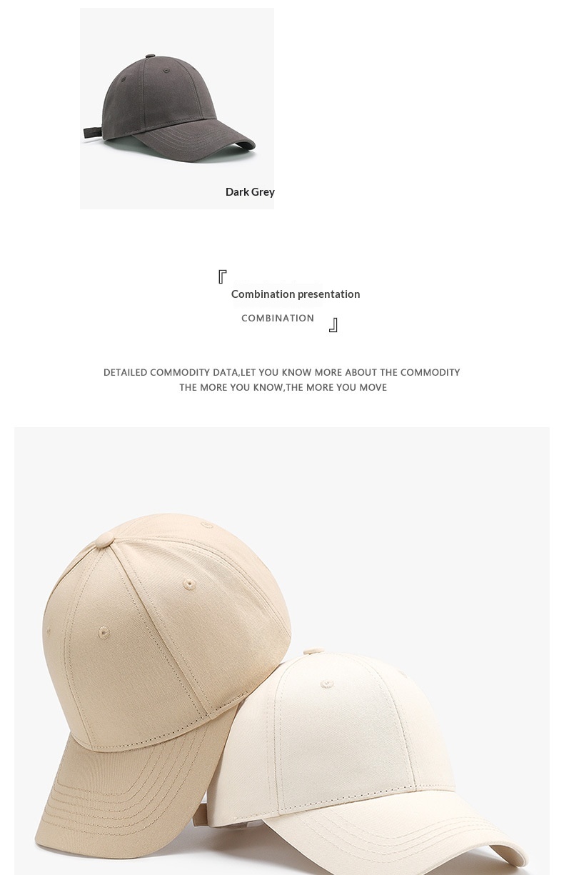 Baseball Cap Plain Solid Color Duckbill Hat Sun Protection Unisex_voghion.com